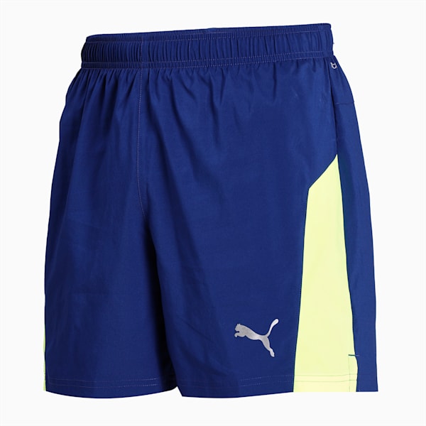 RUN Favourite Woven Session Men's 5" Shorts, Elektro Blue-Yellow Alert, extralarge-IND